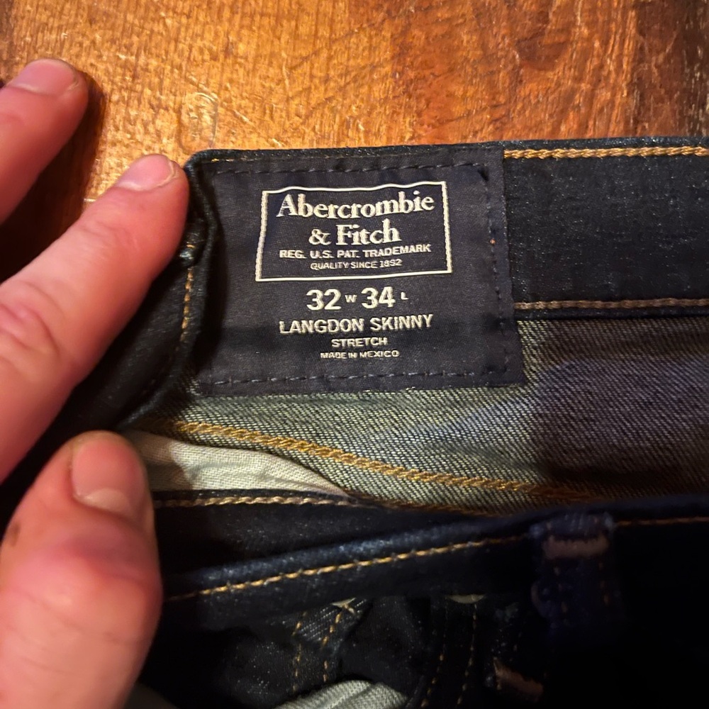 Dark Navy Abercrombie and Fitch Jeans - Picture 2 of 4